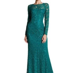 Formal Turquoise Lace Gown